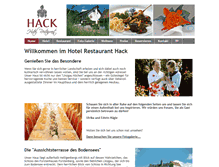 Tablet Screenshot of hotel-hack.de